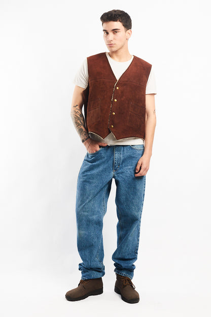 Vintage Trailsmaster Leather Sherpa Vest (M/L)