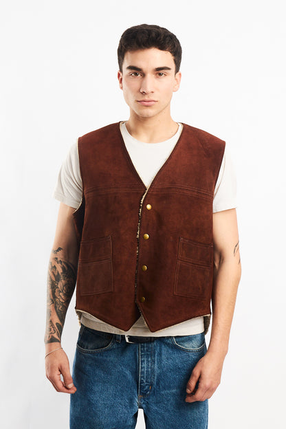 Vintage Trailsmaster Leather Sherpa Vest (M/L)