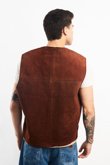 Vintage Trailsmaster Leather Sherpa Vest (M/L)