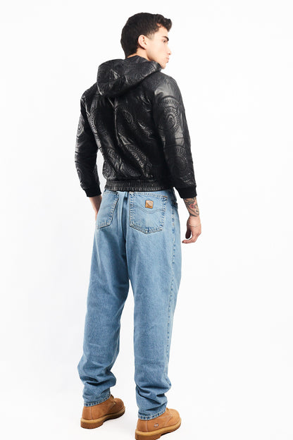 Vintage New York Tribal Vegan Leather Active Jacket (S)