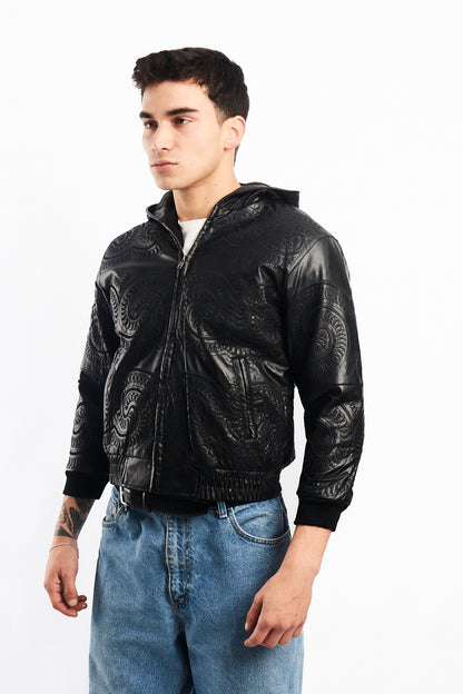 Vintage New York Tribal Vegan Leather Active Jacket (S)