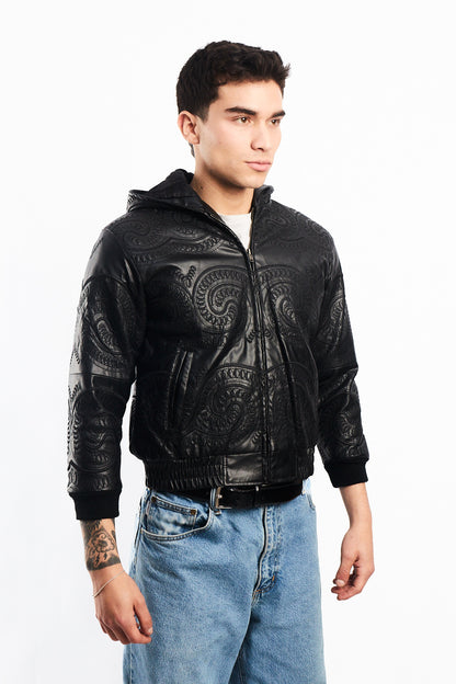 Vintage New York Tribal Vegan Leather Active Jacket (S)