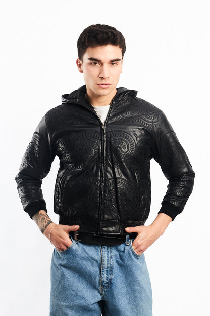 Vintage New York Tribal Vegan Leather Active Jacket (S)