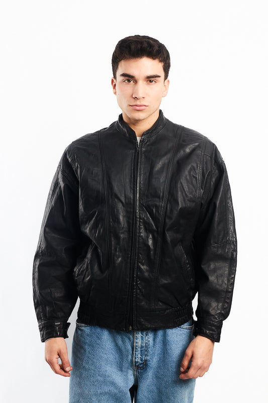 1990 Renzo Costa Leather Bomber Jacket (S/M)
