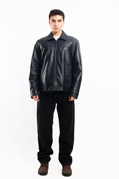 2000 Tommy Hilfiger Vegan Leather Harrington jacket (M/L)