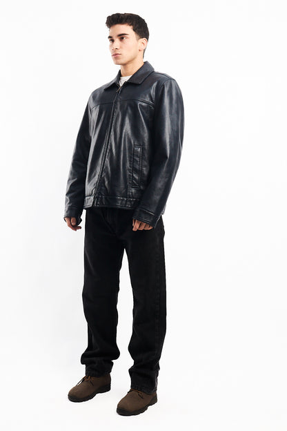2000 Tommy Hilfiger Vegan Leather Harrington jacket (M/L)
