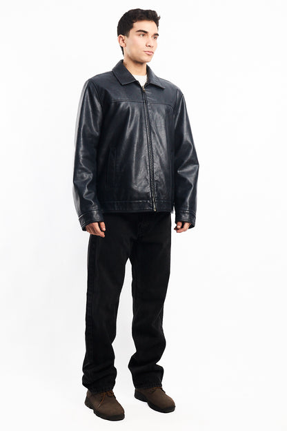 2000 Tommy Hilfiger Vegan Leather Harrington jacket (M/L)