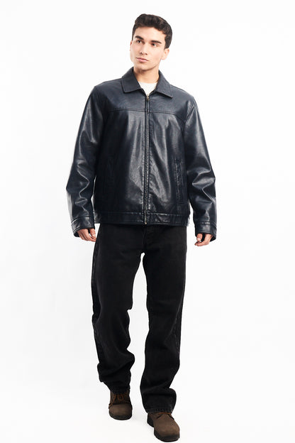 2000 Tommy Hilfiger Vegan Leather Harrington jacket (M/L)