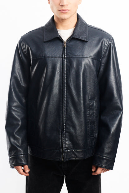 2000 Tommy Hilfiger Vegan Leather Harrington jacket (M/L)