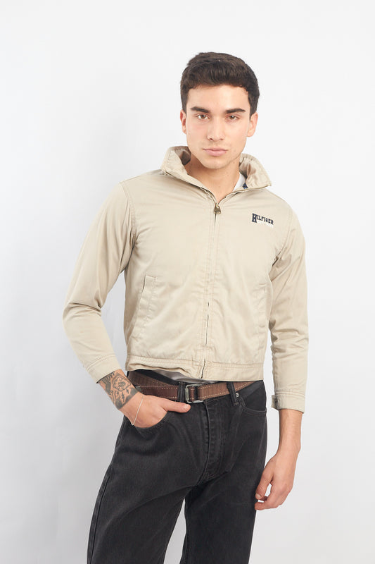2003 Tommy Hilfiger Beige Harrington Jacket (XS/S)