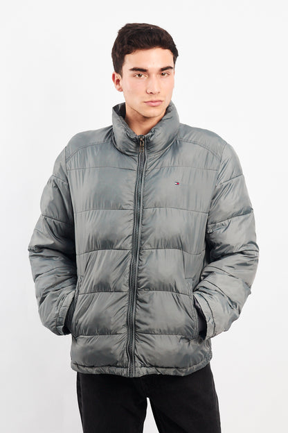 2000 Tommy Hilfiger Gray Puffer Jacket (M/L)