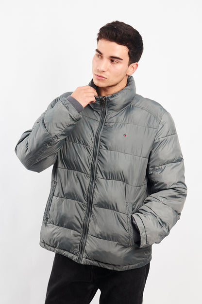 2000 Tommy Hilfiger Gray Puffer Jacket (M/L)