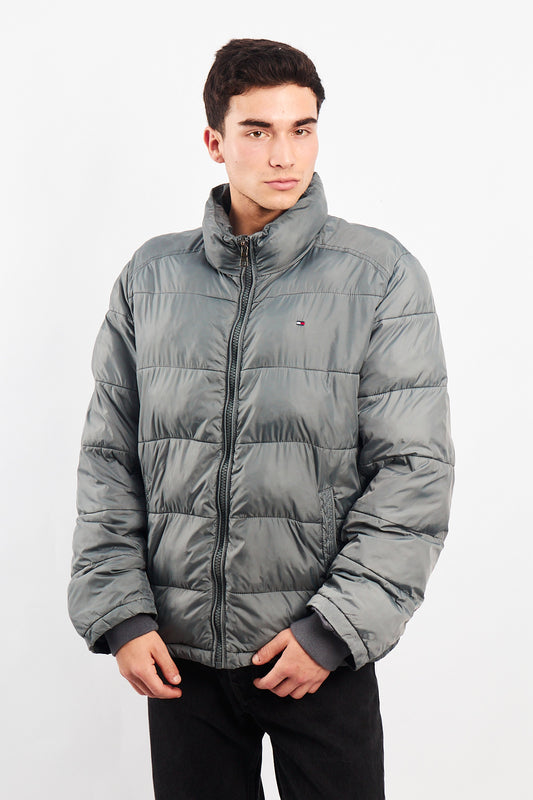 2000 Tommy Hilfiger Gray Puffer Jacket (M/L)