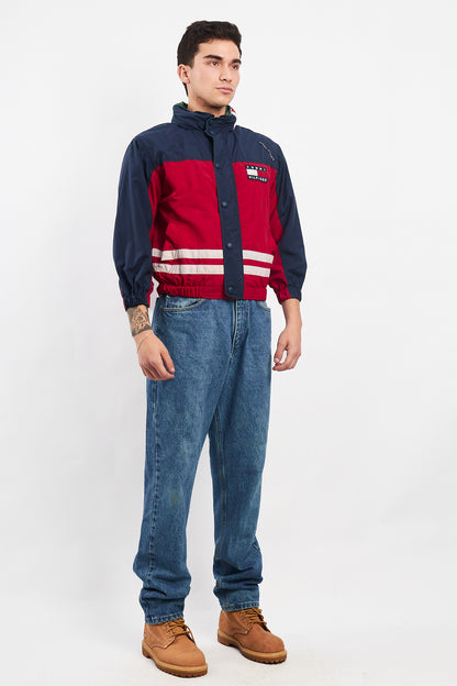 1990 Vintage Tommy Colorblock Bomber Jacket (XS/S)
