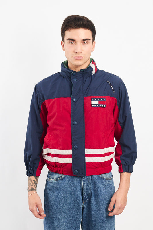 1990 Vintage Tommy Colorblock Bomber Jacket (XS/S)