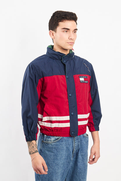 1990 Vintage Tommy Colorblock Bomber Jacket (XS/S)