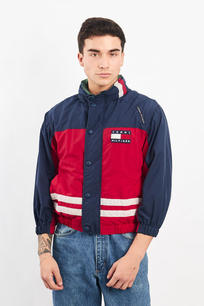 1990 Vintage Tommy Colorblock Bomber Jacket (XS/S)