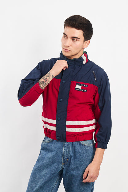 1990 Vintage Tommy Colorblock Bomber Jacket (XS/S)