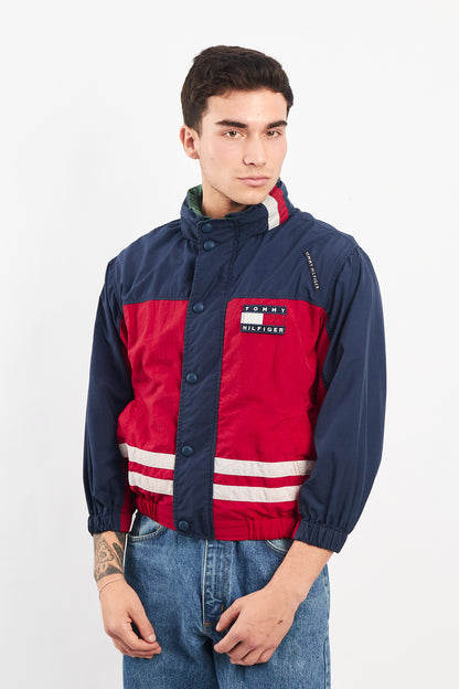 1990 Vintage Tommy Colorblock Bomber Jacket (XS/S)