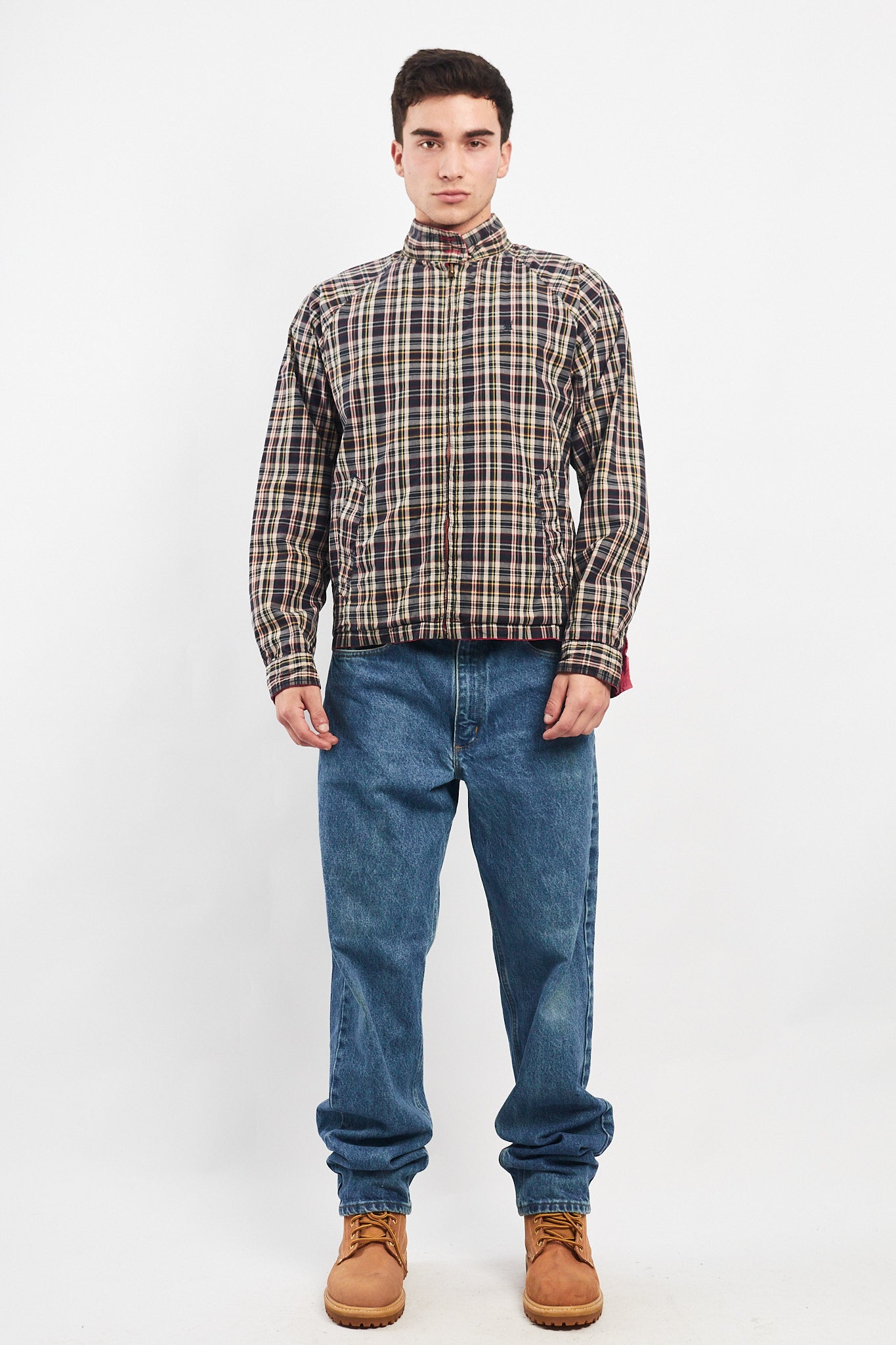 2009 Tommy Hilfiger Reversible Tartan/Salmon Harrington Jacket (M)
