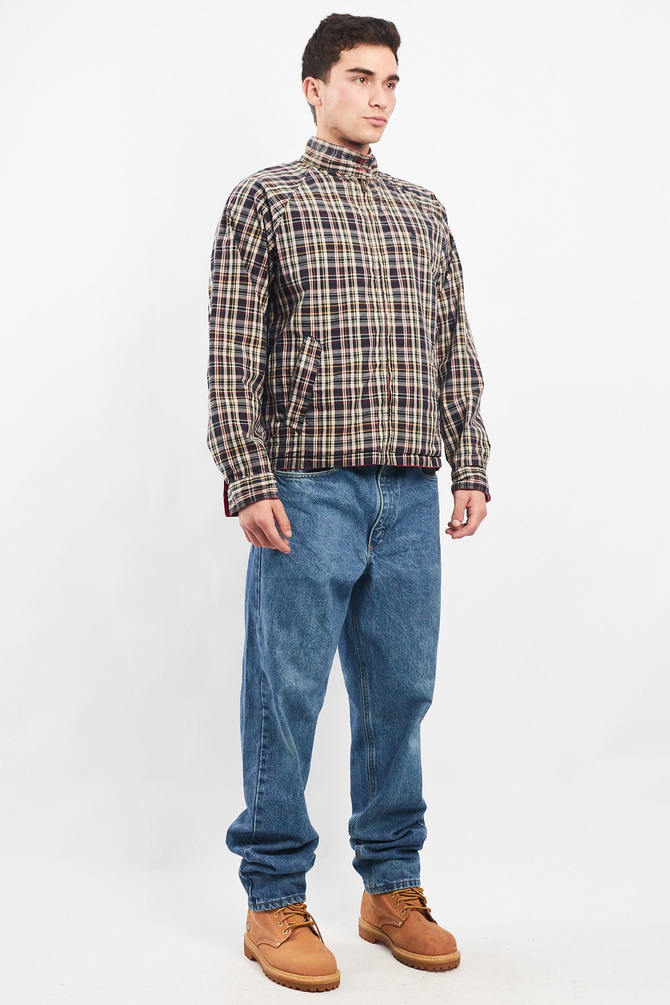 2009 Tommy Hilfiger Reversible Tartan/Salmon Harrington Jacket (M)