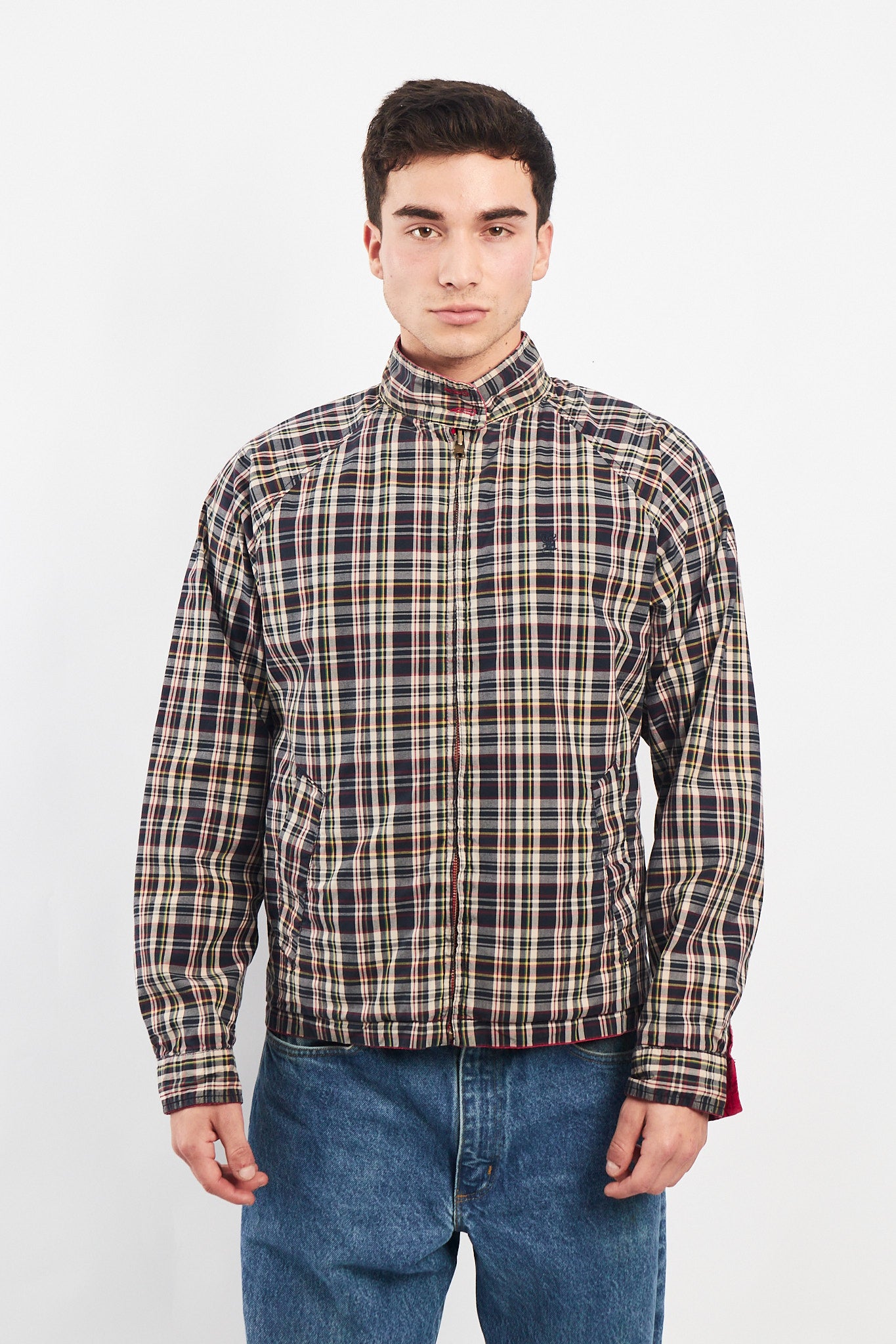 2009 Tommy Hilfiger Reversible Tartan/Salmon Harrington Jacket (M)
