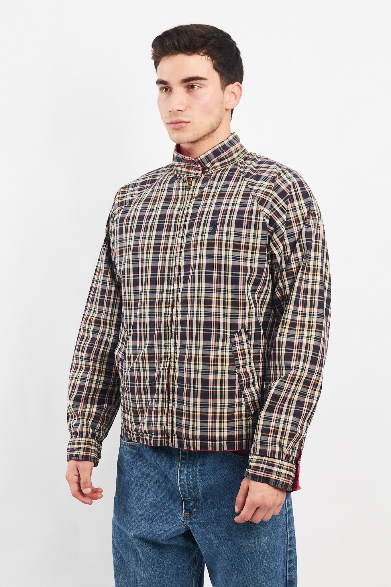 2009 Tommy Hilfiger Reversible Tartan/Salmon Harrington Jacket (M)