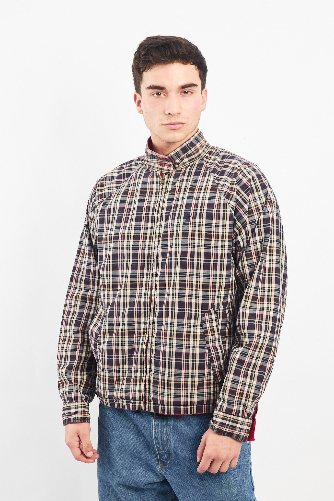 2009 Tommy Hilfiger Reversible Tartan/Salmon Harrington Jacket (M)