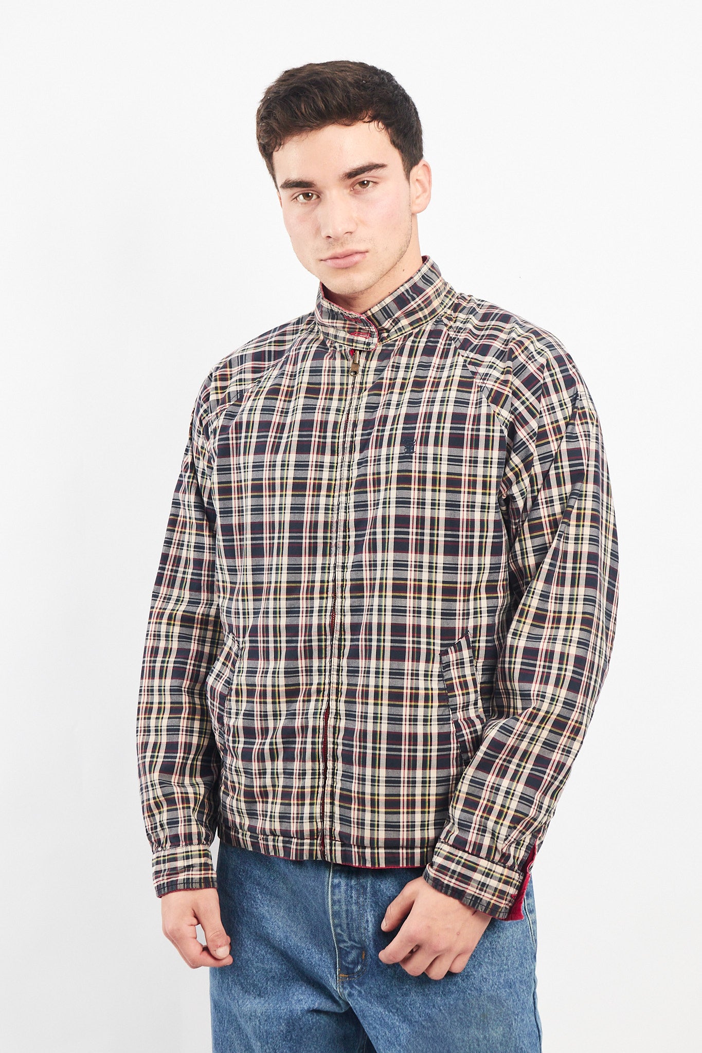 2009 Tommy Hilfiger Reversible Tartan/Salmon Harrington Jacket (M)