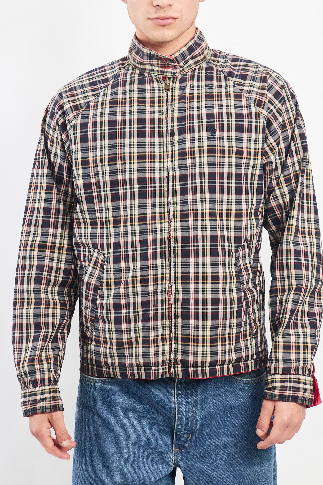 2009 Tommy Hilfiger Reversible Tartan/Salmon Harrington Jacket (M)
