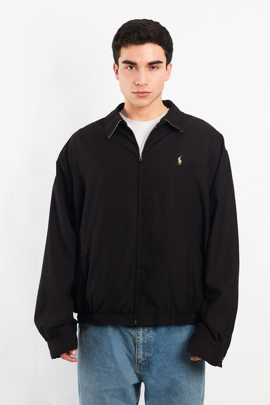 2000 Polo Ralph Lauren Black Bi-Swing Harrington Jacket (XL)