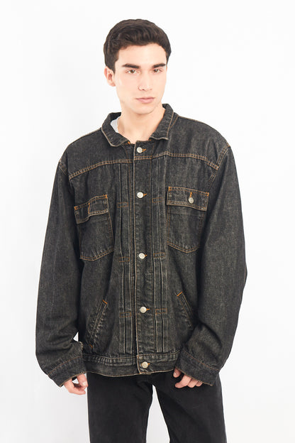 2000 Polo Jeans Co. Black Denim Jacket (L/XL)