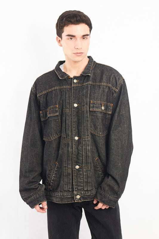 2000 Polo Jeans Co. Black Denim Jacket (L/XL)