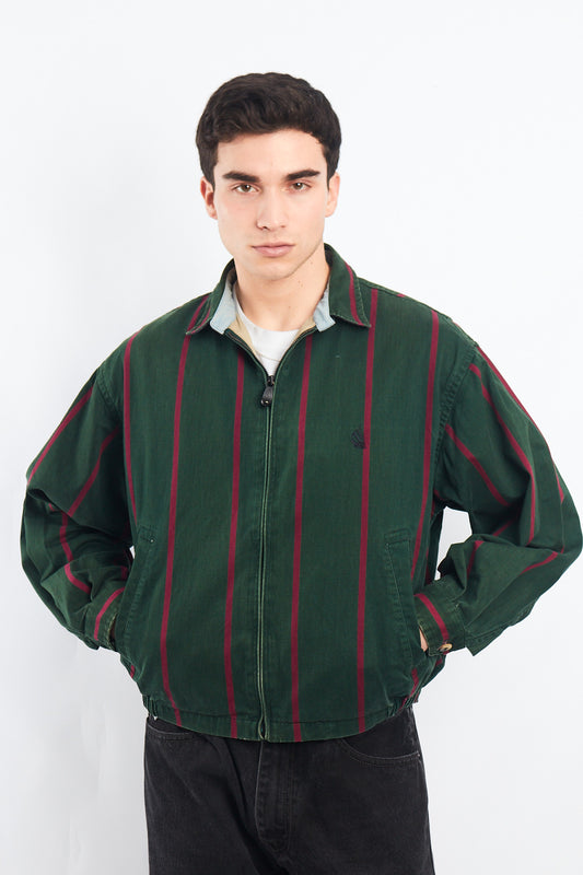 1990 Vintage Nautica Striped Bi-Swing Harrington Jacket (S/M)