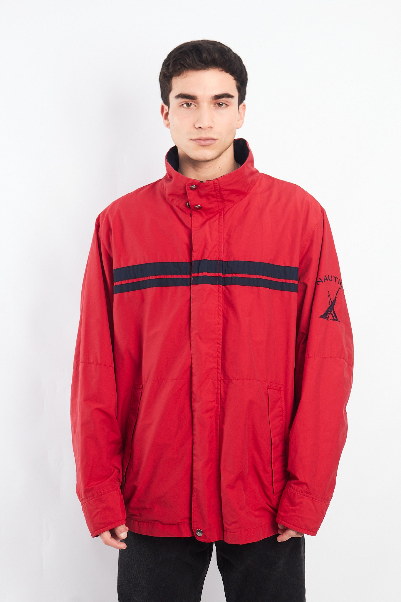 2000 Nautica Sailing J-Class Striped Jacket (XL/XXL)