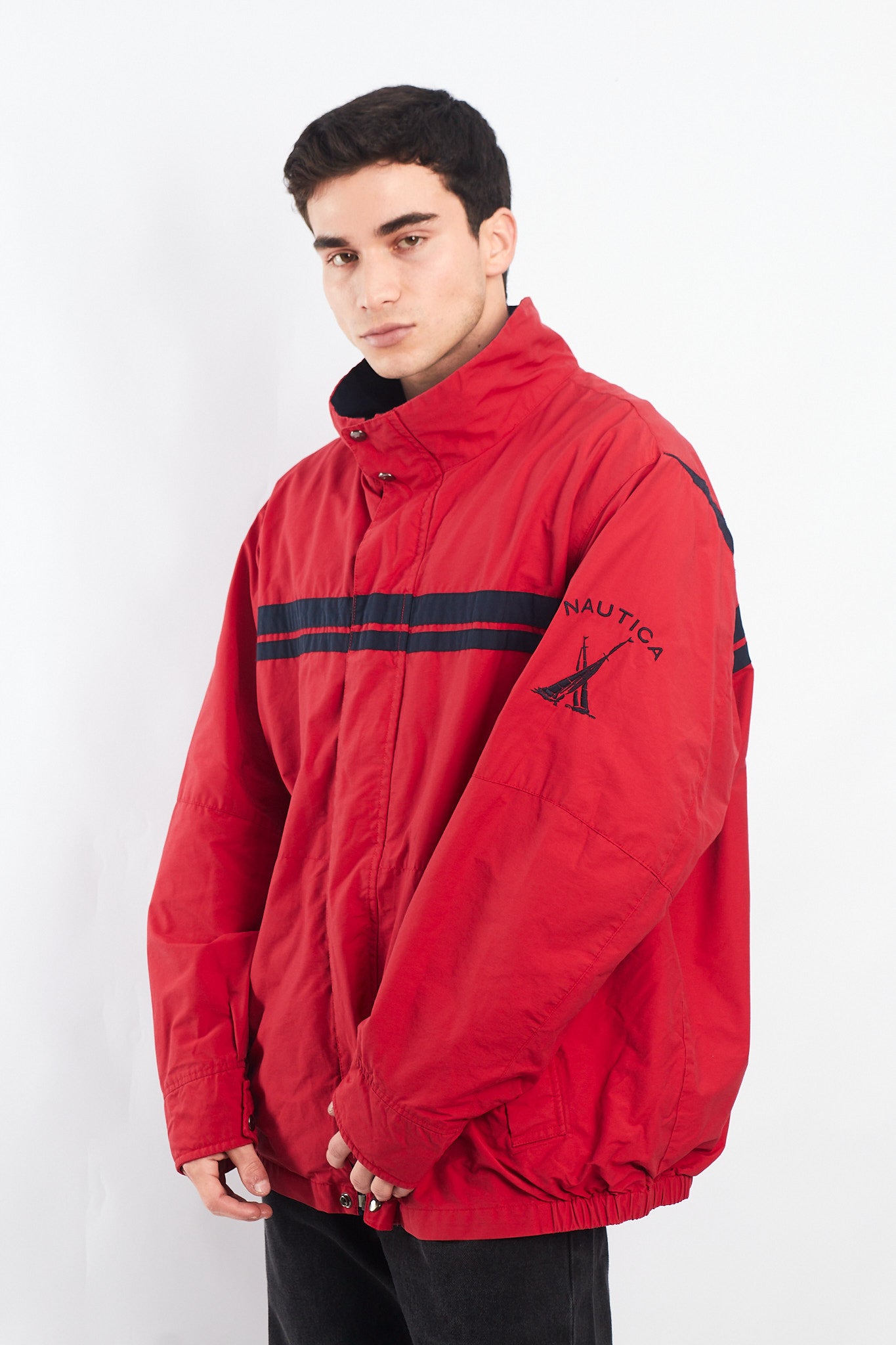 2000 Nautica Sailing J-Class Striped Jacket (XL/XXL)