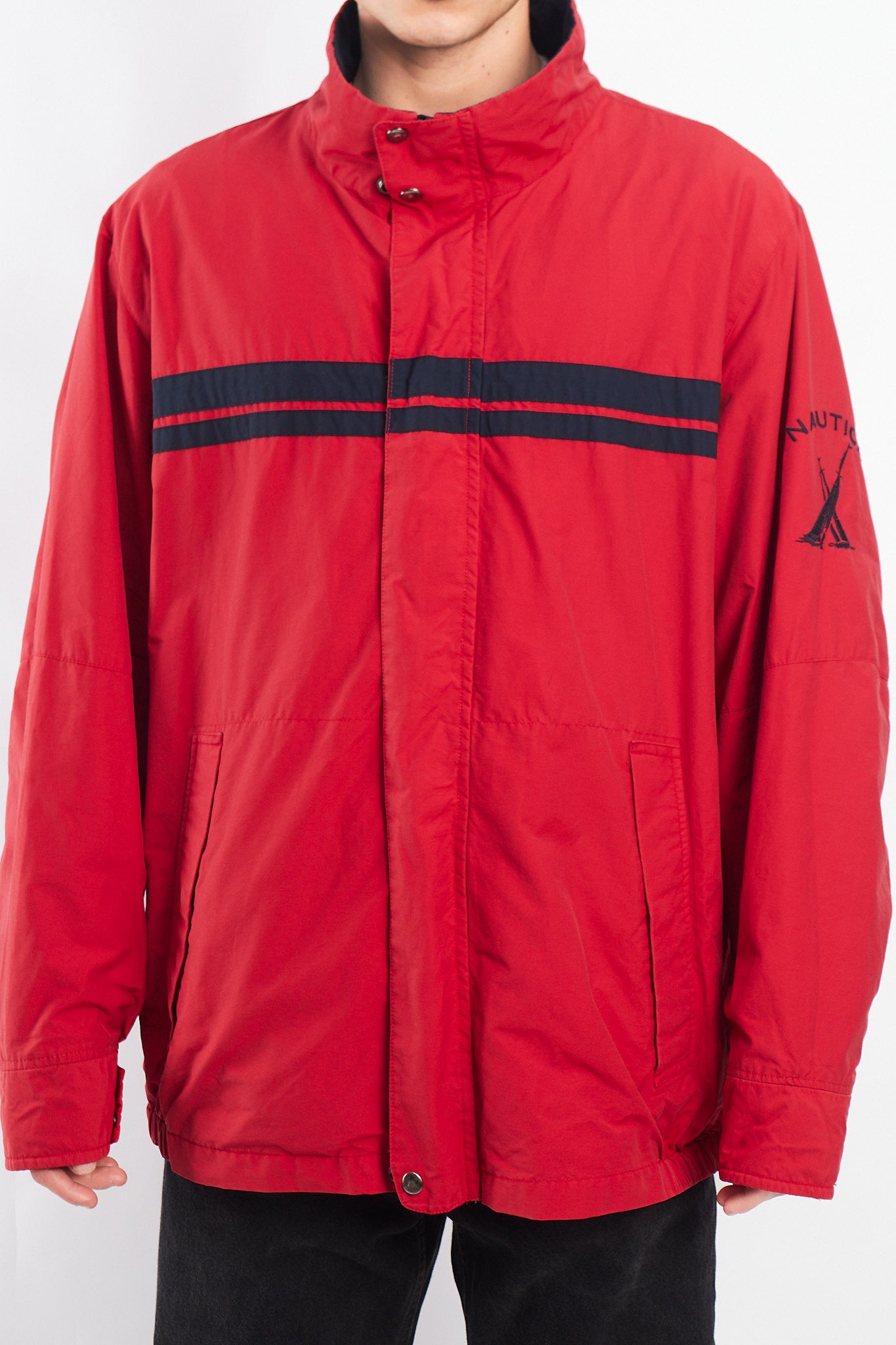 2000 Nautica Sailing J-Class Striped Jacket (XL/XXL)