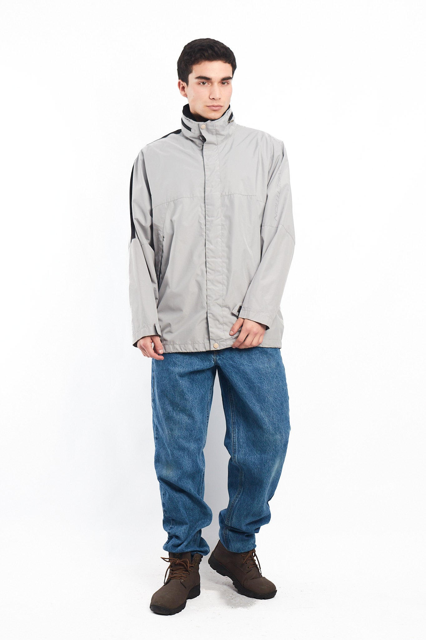 2000 Nautica Competition Gray Impermeable Windbreaker (L/XL)