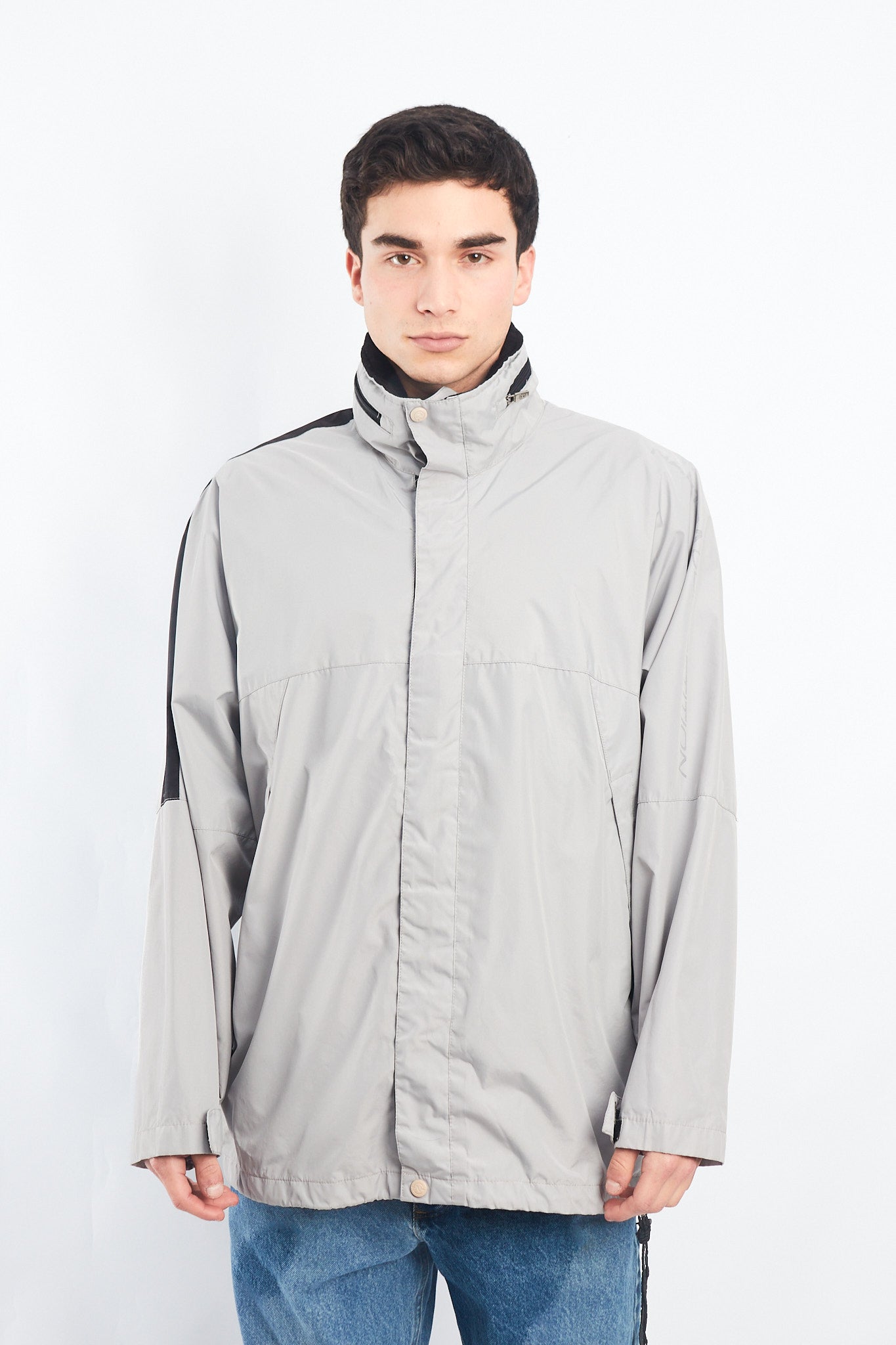 2000 Nautica Competition Gray Impermeable Windbreaker (L/XL)