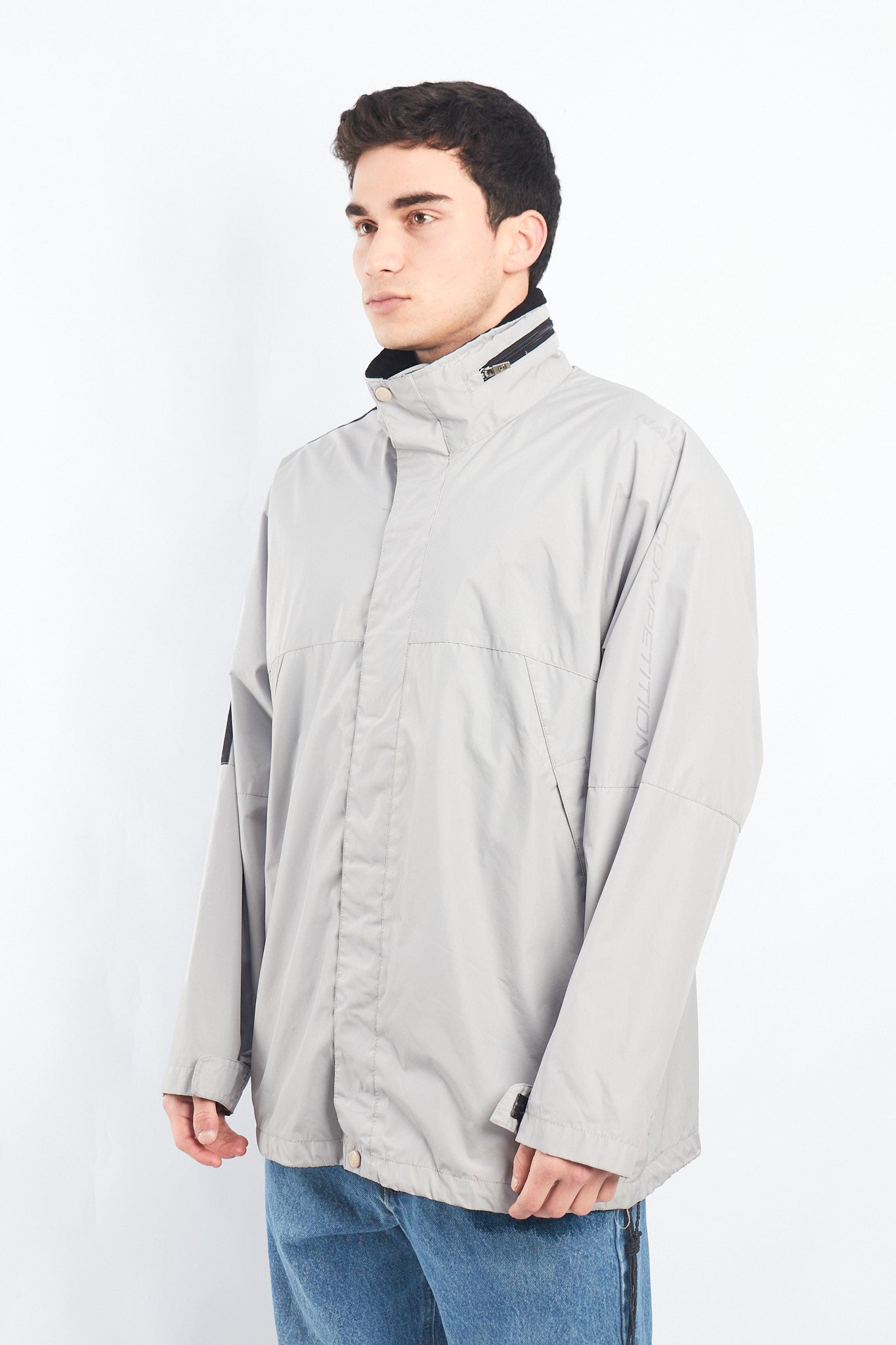 2000 Nautica Competition Gray Impermeable Windbreaker (L/XL)