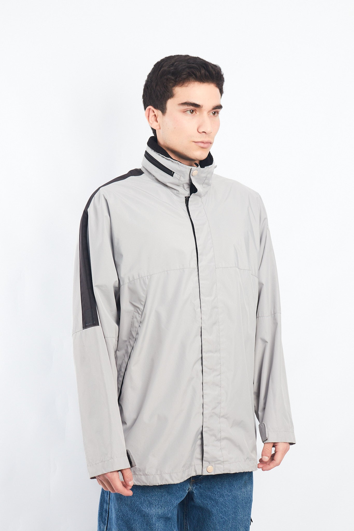 2000 Nautica Competition Gray Impermeable Windbreaker (L/XL)