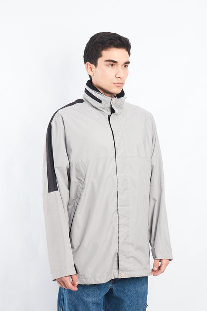2000 Nautica Competition Gray Impermeable Windbreaker (L/XL)