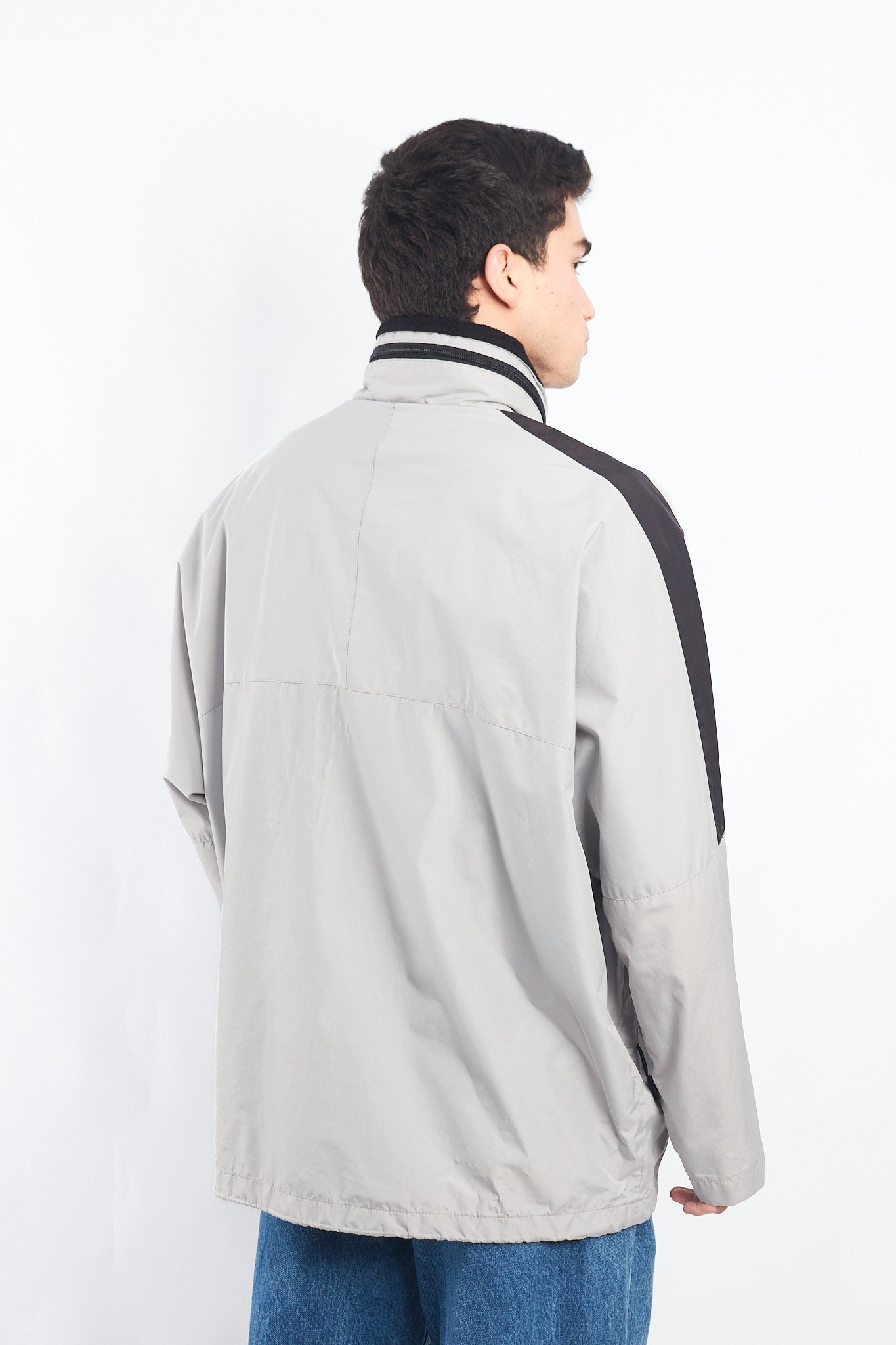 2000 Nautica Competition Gray Impermeable Windbreaker (L/XL)
