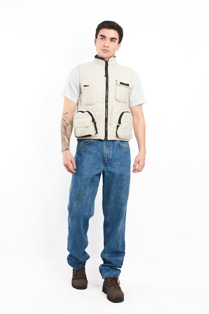 2000 Nautica Jeans Company Puffer Cargo Vest (S/M)