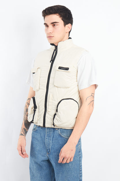 2000 Nautica Jeans Company Puffer Cargo Vest (S/M)