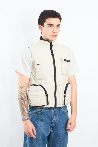 2000 Nautica Jeans Company Puffer Cargo Vest (S/M)