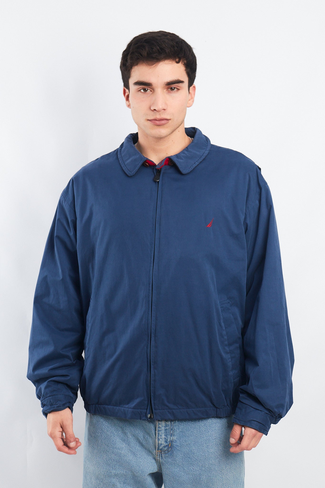 2000 Nautica Royal Blue Harrington Jacket (L/XL)