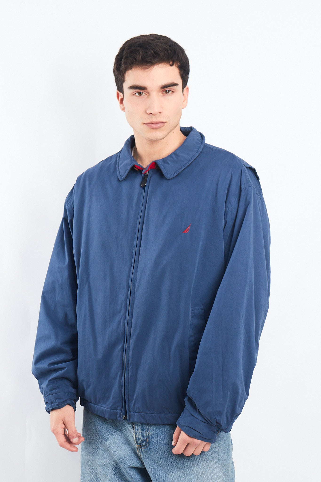 2000 Nautica Royal Blue Harrington Jacket (L/XL)