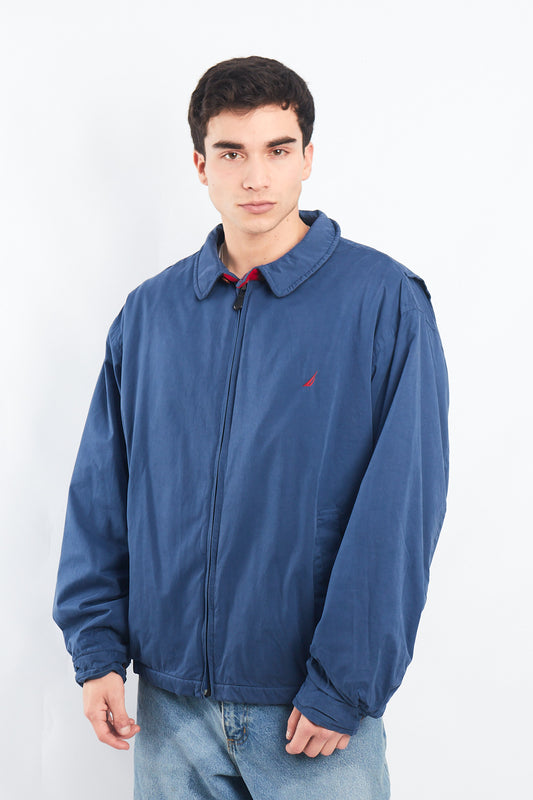 2000 Nautica Royal Blue Harrington Jacket (L/XL)