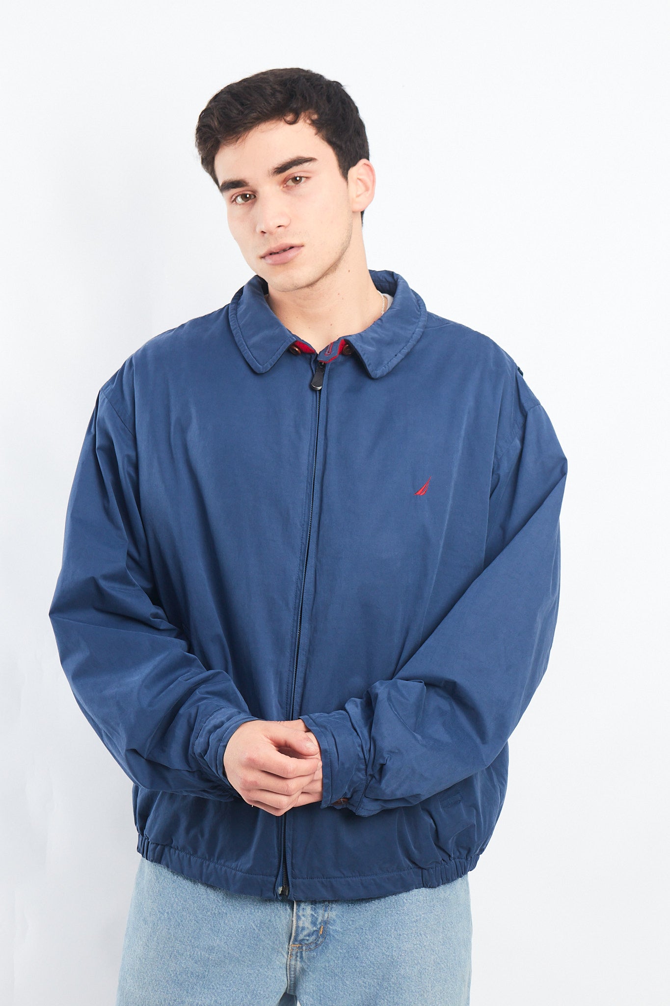 2000 Nautica Royal Blue Harrington Jacket (L/XL)